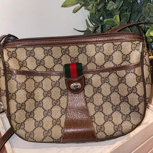Authentic Vintage GG Plus Web Crossbody Bag